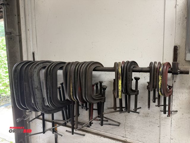 Lot 1-6434 - Lot of assorted C-clamps, includes (5) 10" C-clamps, (3) various 8" C-clamps, (9) various 6" C-clamp...