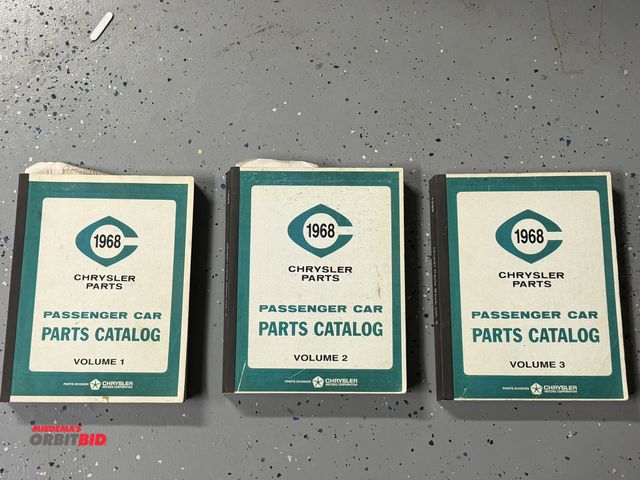 Lot 1-8304 - (1) 1968 Chrysler Parts Catalog, Volumes 1, 2, and 3, for passenger cars.