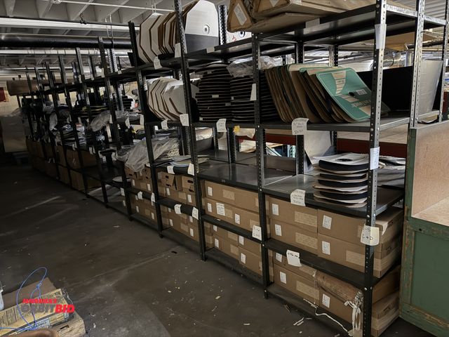 Lot 1-3021 - entire content of hook and loop Velcro in racking various sizes and styles.  Includes bolt together ...