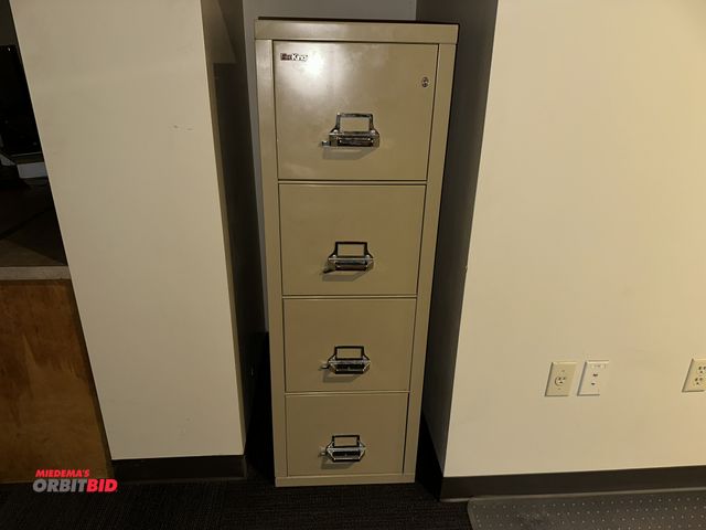 Lot 1-17801 - (1) Fire King 18" width x 53" height x 32" depth, 4-door, fire resistant file cabinet.