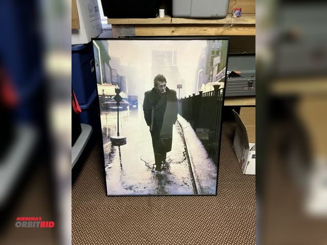 Lot 1-18328 - 30x40 metal frame with glass James Dean Helnwein poster