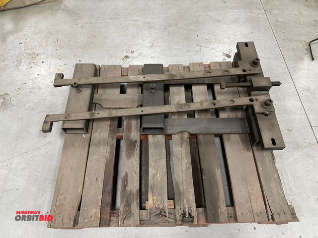 Lot 1-19169 - (1) custom fabricated forklift attachment (unit is approx. 45" long x 29" depth, with (2) 48" swivel...