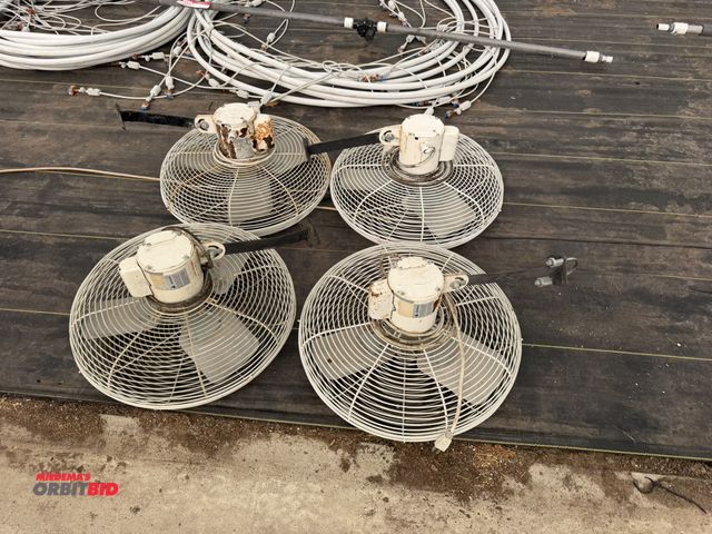 Lot 1-9954 - Lot of (4) Green-Tek greenhouse fans, approx. 20" diameter with a 1/10th HP motor, 120V, in working ...