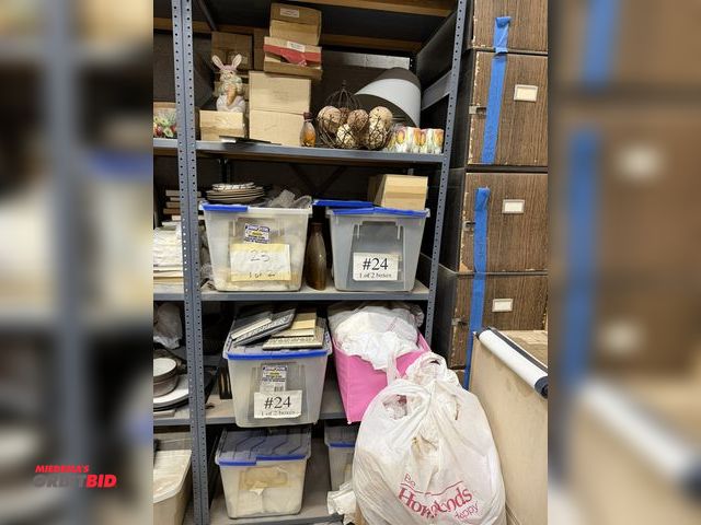 Lot 1-17276 - (1) 36" width x 85" height x 24" depth bolt-together steel shelving unit with 5 shelves, and content...