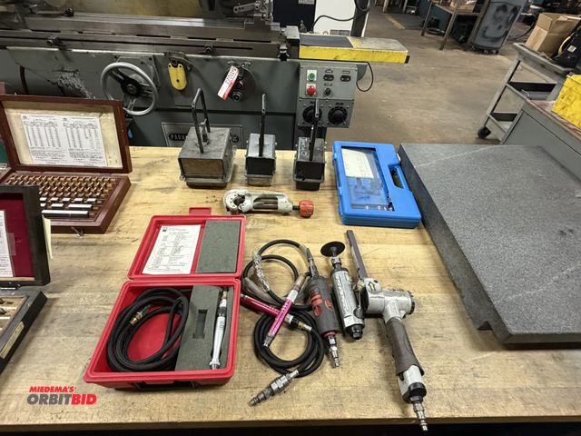Lot 1-12495 - Lot of assorted sanders, includes (1) Onyx, model 3037, 1/2" x 18" air belt sander, (1) Chicago Pneu...
