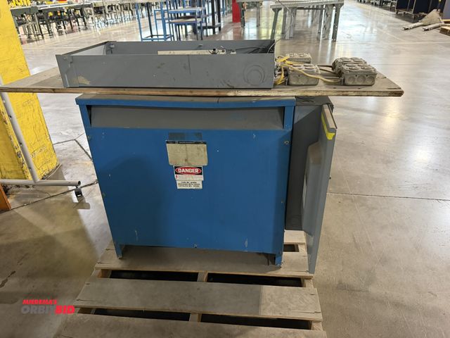 Lot 1-5499 - (1) Square-D 75 KVA, 3 phase transformer, working condition unknown, includes a Square-D breaker pan...