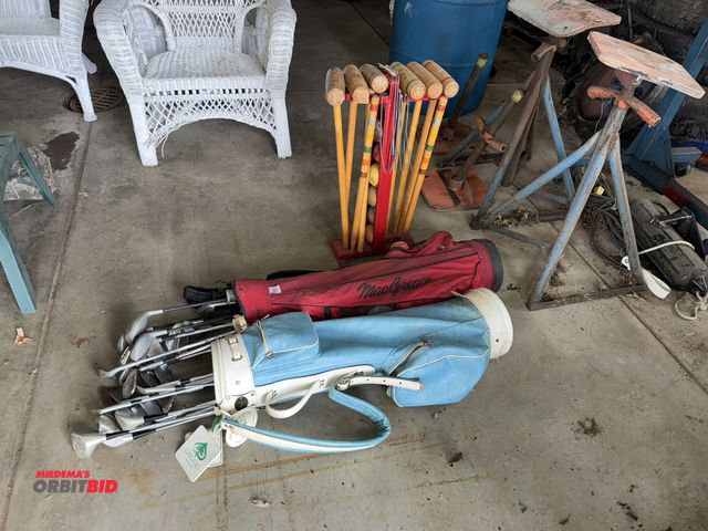 Lot 1-630 - (2) sets of golf clubs, includes Northwestern Tour Master right handed set, and (1) Delta, with McGr...
