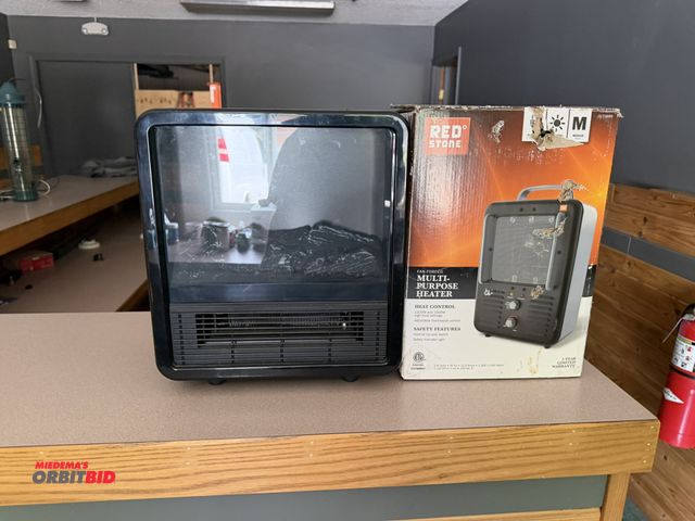 Lot 1-13198 - (1) Redstone multi-purpose heater, and (1) electric fireplace, model CFS-300 BLK, 120V, 1500 watt ma...