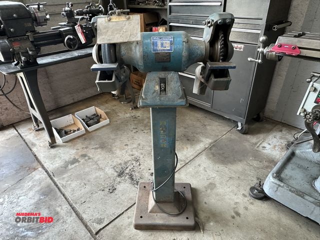 Lot 1-503 - (1) Baldor, Cat #57422-064, dual 8" pedestal bench grinder, 115V, 1 HP.