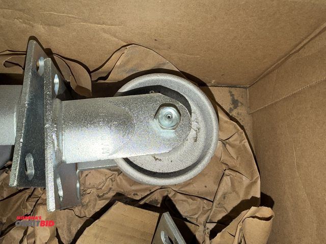 Lot 1-1955 - Set of (4) 4" x 2" steel casters (2 swivel/2 stationary).