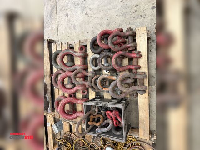 Lot 1-1403 - (1) skid of assorted heavy duty shackles, includes (6) Crosby WLL351, and (9) Crosby.