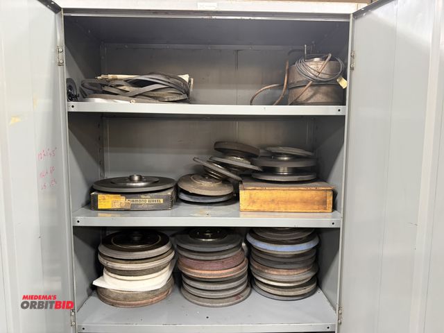 Lot 1-12516 - (1) 36" width x 70" height x 18" depth, 2-door steel cabinet with contents of 4 shelves, includes va...