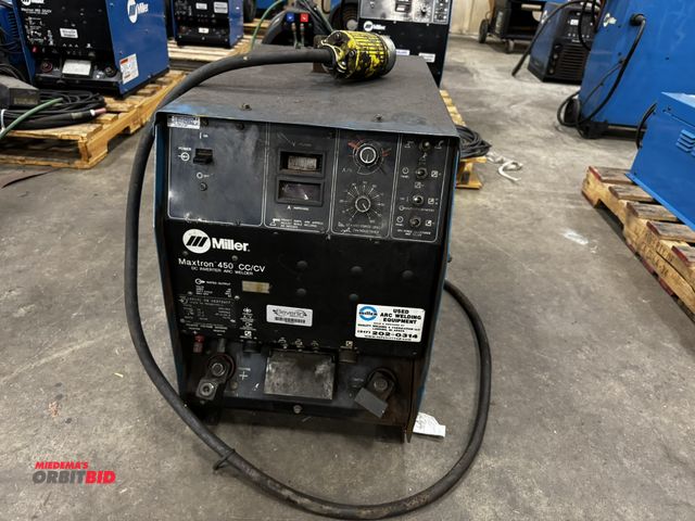 Lot 1-19680 - (1) Miller Maxtron 450 CC/CV, DC inverter/arc welder, 230/460V, S/N KD373497, single and 3 phase, no...
