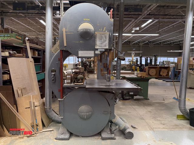 Lot 1-16233 - Tannewitz GH Vertical Band Saw, 7.5 HP electric motor, 37" width x 38" depth tilting table, 35.5" th...