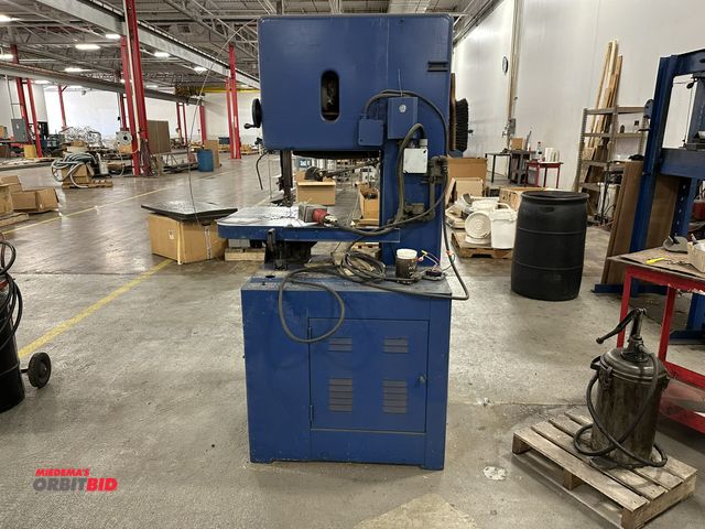 Lot 1-17462 - (1) Grob, model NS18, band saw, S/N 5951, with onboard blade welder, overhead work light, 18" throat...