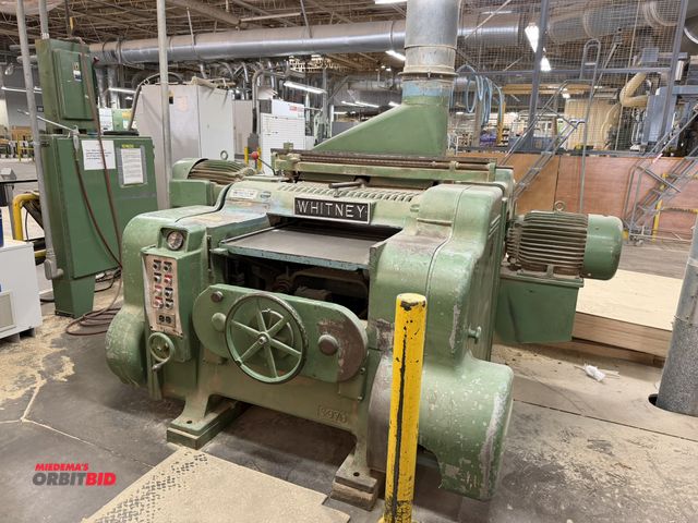 Lot 1-16538 - (1) Baxter D. Whitney &amp; Sons, model S970, double surface wood planer, 36" width capacity, 40 HP ...