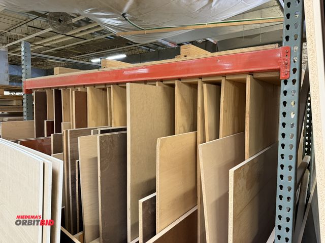 Lot 1-16548 - (1) section of heavy duty 3" x 3" Teardrop style pallet racking, includes (2) 48" deep x 100" tall u...