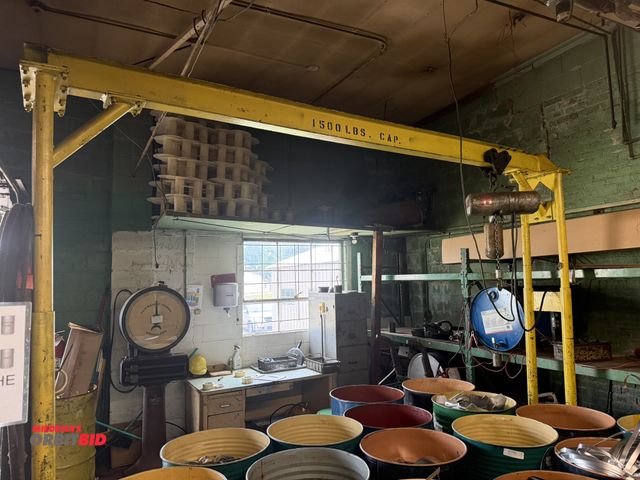 Lot 1-18654 - (1) 127" width x 101" height rolling overhead crane with a Lodestar, model F, 1/2-ton/16FPM, 3 phase...