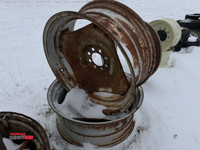 Lot 1-11659 - (1) set of 8-bolt tractor tire rims, approx. 34" diameter, 14" from inside of bead to inside of bead...