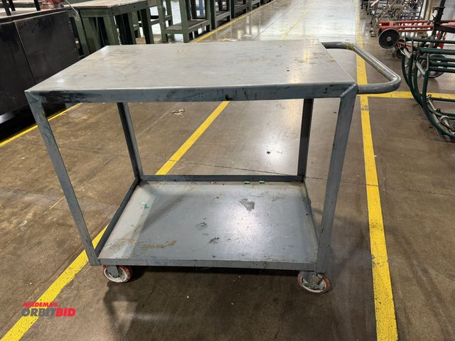 Lot 1-5205 - (1) Little Giant 36" length x 35" height x 24" depth 2-tier steel shop cart with locking casters (st...