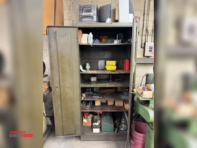 Lot 1-2092 - (1) 36" width x 78" height x 24" depth 2-door steel cabinet with assorted tooling, including (2) par...