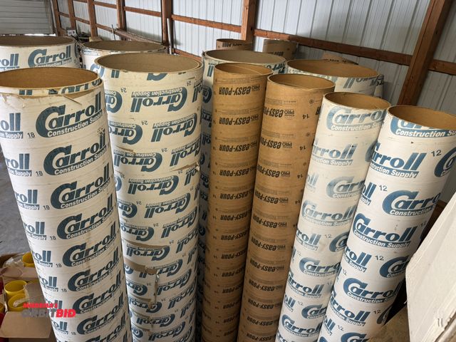 Lot 1-14207 - Lot of Carroll Construction concrete form tubes, includes brands Carroll and Klimate Pro Easy Pour F...