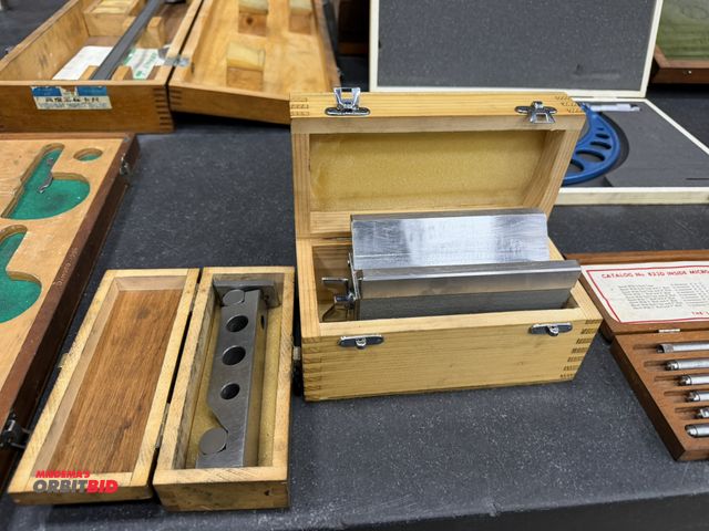 Lot 1-15190 - (1) Magnetic V-block, approx. 3" wide, (1) 8" machinists level, and (1) machinist's sine bar, approx...