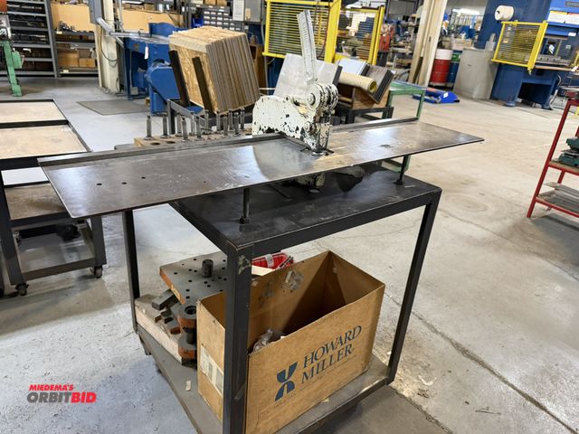 Lot 1-18970 - (1) Roper Whitney Pexto, model 17, 5-ton soft steel punch, mounted on rolling cart with assorted pun...