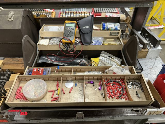 Lot 1-15151 - (1) Kennedy machinist's tool box, Style #1022-726963, with contents of assorted electrical connectio...