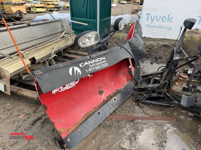 Lot 1-16015 - (1) Boss 9' 2" Power- V XT, V-blade snow plow S/N BC034060, with frame, and lights, working conditio...