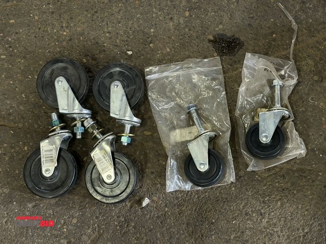 Lot 1-1278 - Lot including (4) matching 4" diameter swivel casters, and (2) additional matching 2" diameter swive...