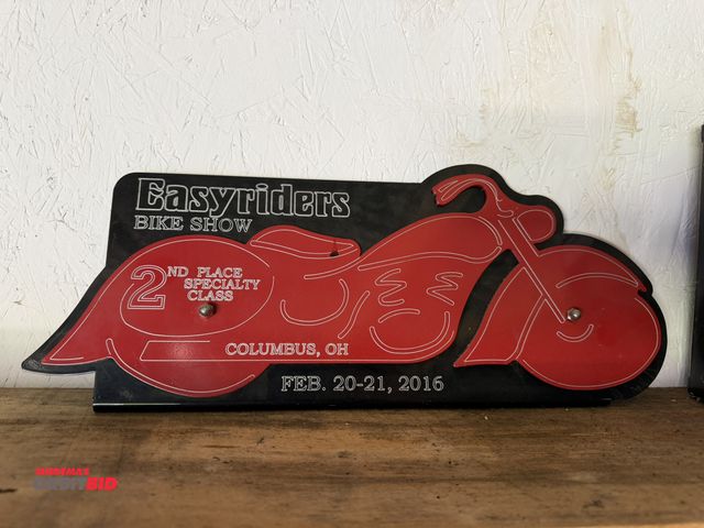 Lot 1-8193 - (1) 18" x 6.5" Easy Rider's Bike Show, 2nd Place Specialty Class trophy sign, dated February 20-21, ...