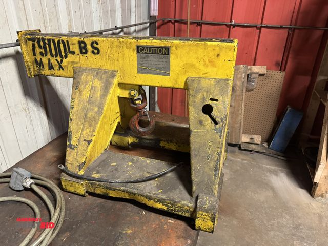 Lot 1-2582 - (1) Fork Jib sling attachment, model 12, 7900 lb. max.