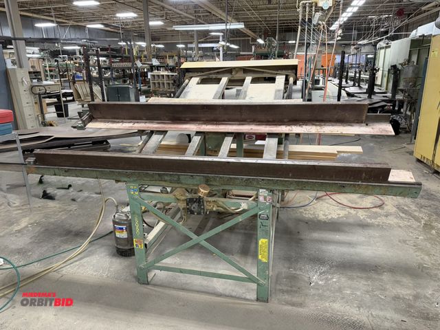 Lot 1-16882 - (1) Lancaster pneumatic clamping unit, 92" long clamping arms, approx. 69" total table length, inclu...