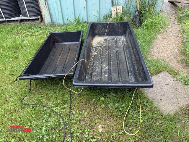 Lot 1-18718 - (2) Jet Sled ice fishing sleds, 42.5" length x approx. 20.5" width, and size 53.5" length x 24" widt...