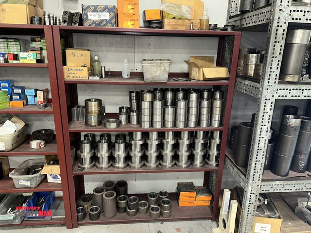 Lot 1-19210 - (1) 47" width x 60" height x 12" depth heavy duty steel shelving unit, with contents including vario...