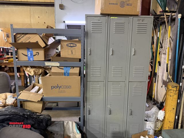 Lot 1-18598 - (1) 36" width x 79" height x 12" depth bank of 6 lockers, and (1) 36" width x 72" height x 18" depth...
