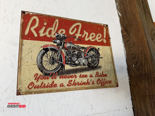 Lot 1-8172 - (1) 16" x 12" tin garage sign.