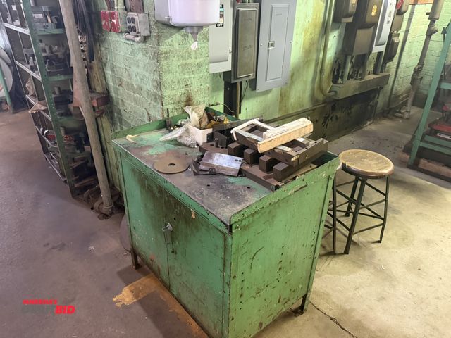 Lot 1-18686 - (1) 36" width x 36" height x 24" depth steel 2-door cabinet with contents, including various press d...