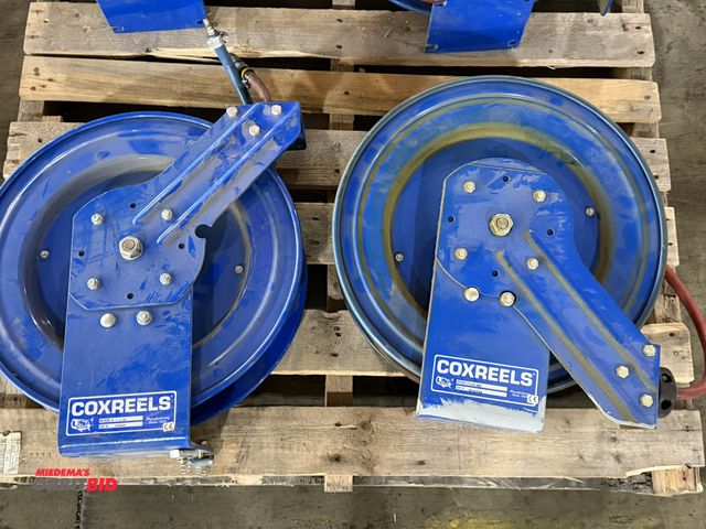 Lot 1-5269 - (2) Coxreels, model P-LP-350, retractable air hose reels.