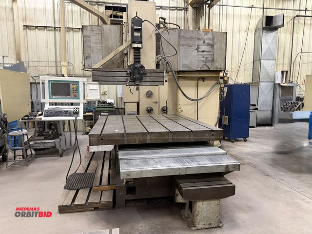 Lot 1-739 - (1) Tarus model DUP7284 CNC vertical mill with 84" X travel, 60" Y travel, 26" Z travel, general num...