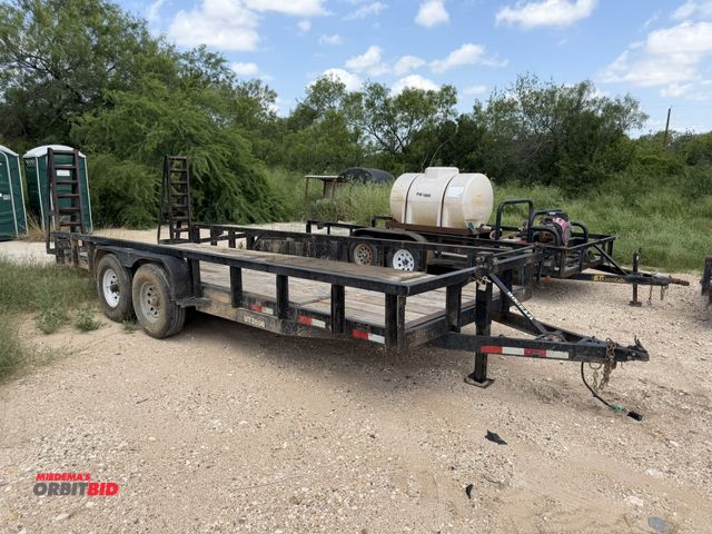 Lot 1-9472 - 2018 Assembled Utility Trailer with flip up ramps, 83" wide x 20' long, steel frame with wood deck b...