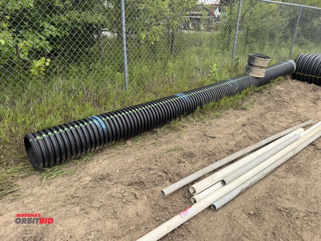 Lot 1-18344 - (1) ADSN-12 dual wall HDPE corrugated pipe with smooth interior, 243" long.
