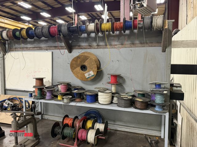 Lot 1-15340 - Large lot of assorted electrical wire, includes 18 gauge, 14 gauge, 12 gauge, and (1) portable spool...
