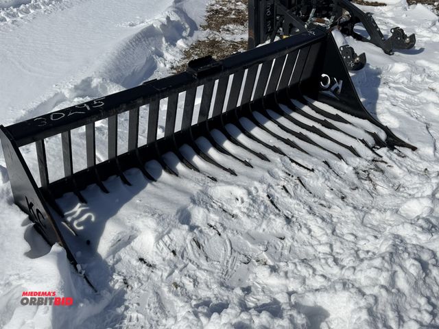 Lot 1-11594 - (1) KC 76" wide rock bucket skid steer mount, S/N B29A1600.