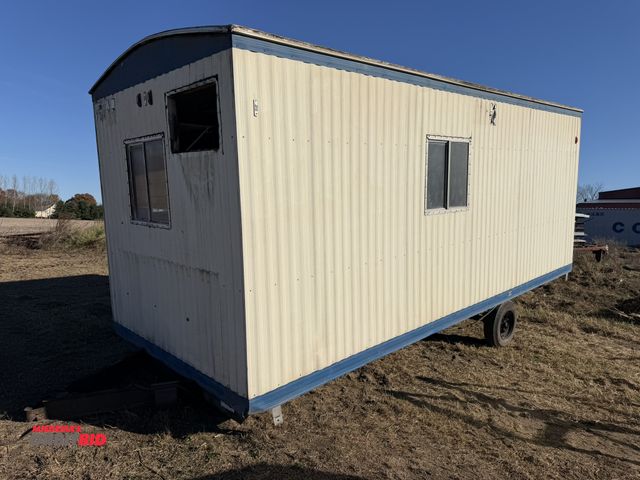 Lot 1-2926 - (1) single axle, towable jobsite trailer, 20' long x 96" wide, side access door, sliding windows, wo...