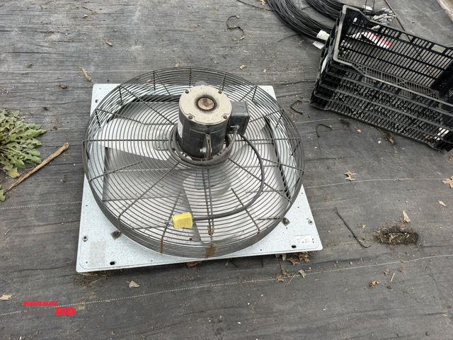 Lot 1-9959 - (1) Dayton 24" shutter-mounted exhaust fan, model 4C359A, 120V, 1/3 HP motor, in working condition.