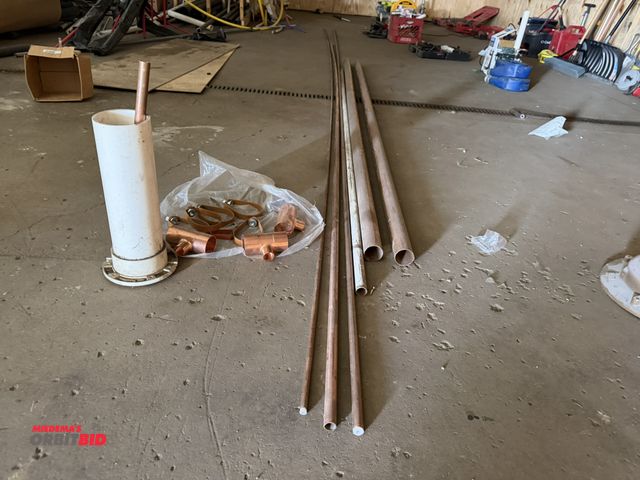 Lot 1-13165 - Lot of assorted copper pipe, includes (2) 2" x 118" copper, 1" stick approx. 8' long, 3/4" stick app...