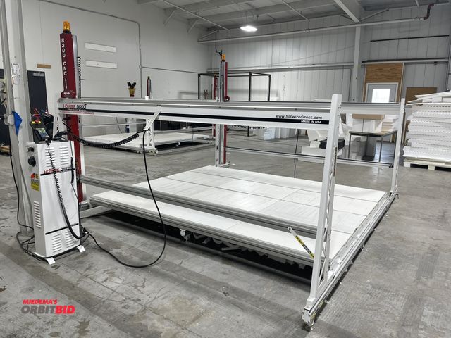 Lot 1-18983 - (1) Hotwire Direct 8300 CNC foam cutting machine, S/N 220126-1, 55" per minute cut speed, control pe...