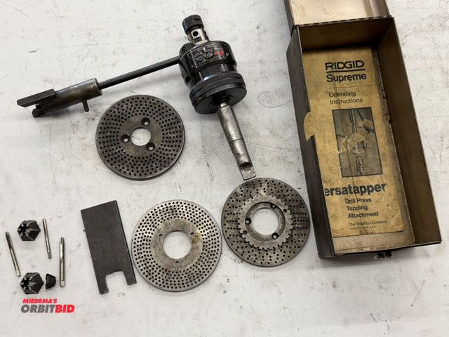 Lot 1-6125 - (1) Enco tapping head with steel case and accessories.